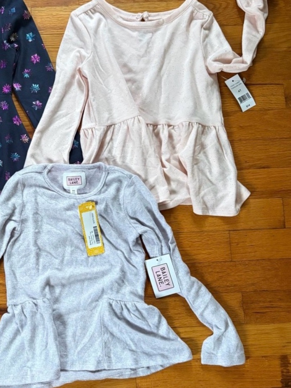 Bailey lane Girls' Long Sleeve Peplum Tops - Set of 2